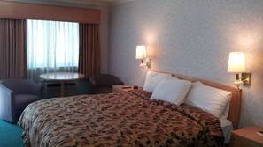 Desk, blackout curtains, iron/ironing board, free WiFi