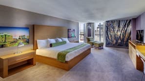 Premium bedding, down comforters, in-room safe, desk