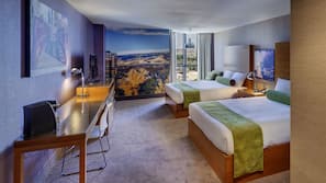 Premium bedding, down comforters, in-room safe, desk