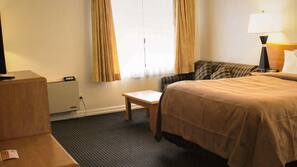 Premium bedding, desk, iron/ironing board, linens