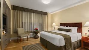 Premium bedding, pillow top beds, in-room safe, individually decorated