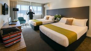 In-room safe, desk, laptop workspace, iron/ironing board