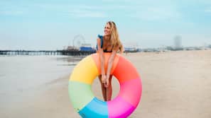 Una spiaggia nelle vicinanze, teli da spiaggia
