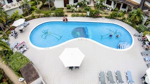 2 outdoor pools, pool umbrellas, sun loungers