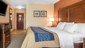 Premium bedding, down comforters, in-room safe, desk