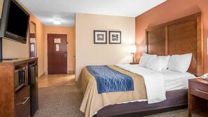 Premium bedding, down comforters, in-room safe, desk