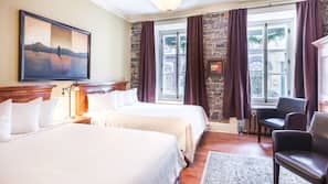Premium bedding, desk, blackout drapes, iron/ironing board
