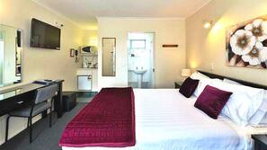 Blackout curtains, free WiFi, linens