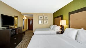 Pillowtop beds, desk, blackout drapes, soundproofing