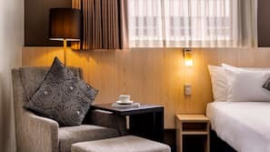 In-room safe, desk, iron/ironing board, free cribs/infant beds