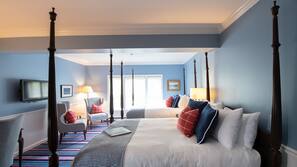 Premium bedding, down comforters, individually decorated