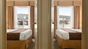 Pillow top beds, in-room safe, desk, blackout curtains