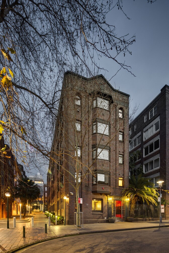 Front of property - evening/night, Regents Court Sydney