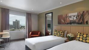 In-room safe, desk, blackout curtains, soundproofing