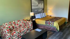 Desk, iron/ironing board, free WiFi, linens