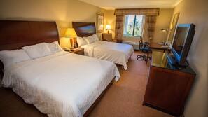 Hypo-allergenic bedding, down comforters, in-room safe, blackout drapes
