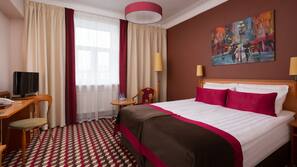 Desk, iron/ironing board, free cots/infant beds, free WiFi