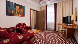 Desk, iron/ironing board, free cots/infant beds, free WiFi