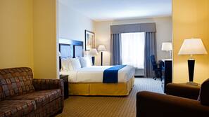 In-room safe, desk, laptop workspace, blackout drapes