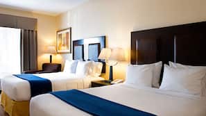 In-room safe, desk, laptop workspace, blackout drapes