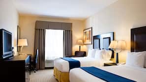 In-room safe, desk, laptop workspace, blackout drapes