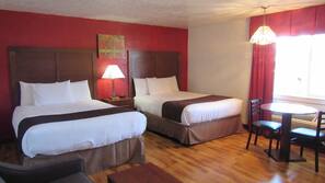 Pillow top beds, desk, iron/ironing board, free WiFi