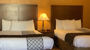 Pillow top beds, desk, iron/ironing board, free WiFi