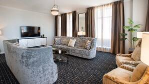 In-room safe, desk, laptop workspace, blackout drapes