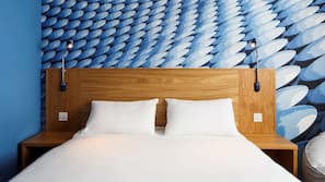 Desk, blackout curtains, iron/ironing board, free cots/infant beds