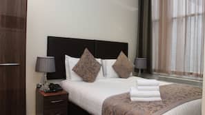 In-room safe, blackout curtains, iron/ironing board