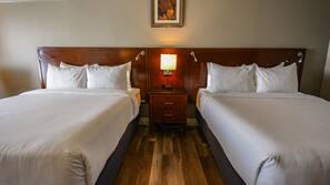 Pillow top beds, desk, laptop workspace, blackout curtains