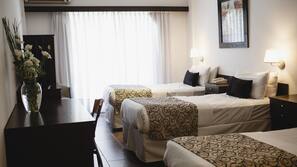 Pillow top beds, minibar, in-room safe, free cots/infant beds
