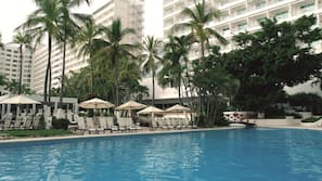 3 outdoor pools, pool umbrellas