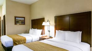 Premium bedding, iron/ironing board, free cribs/infant beds, free WiFi