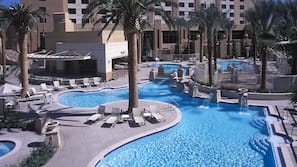 Outdoor pool, cabanas (surcharge), sun loungers