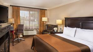 Premium bedding, down comforters, pillowtop beds, desk