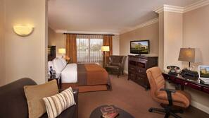 Premium bedding, down comforters, pillowtop beds, desk