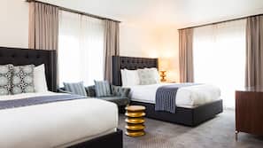 Egyptian cotton sheets, premium bedding, down comforters, minibar