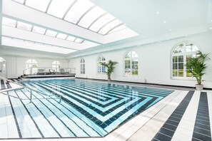 Indoor pool, open 7:00 AM to 10:00 PM, sun loungers