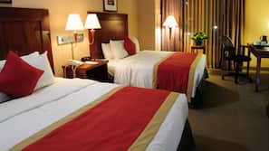 Desk, iron/ironing board, free WiFi, alarm clocks
