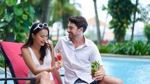Outdoor pool, open 6:00 AM to 11:00 PM, pool umbrellas, pool loungers