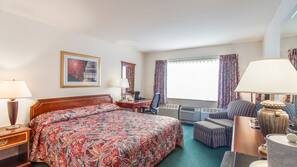 1 bedroom, desk, laptop workspace, iron/ironing board
