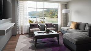 Premium bedding, pillowtop beds, desk, blackout drapes