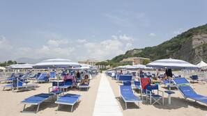 Spiaggia privata, cabine (a pagamento)