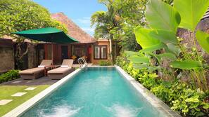 2 outdoor pools, pool umbrellas, sun loungers
