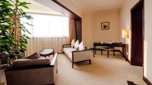 Minibar, desk, blackout drapes, iron/ironing board