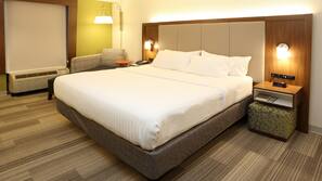 In-room safe, desk, laptop workspace, blackout drapes