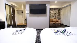 Down comforters, desk, iron/ironing board, free WiFi