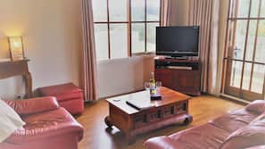 Flat-screen TV, DVD player