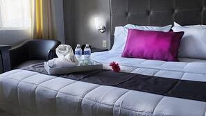 Desk, blackout curtains, rollaway beds, free WiFi